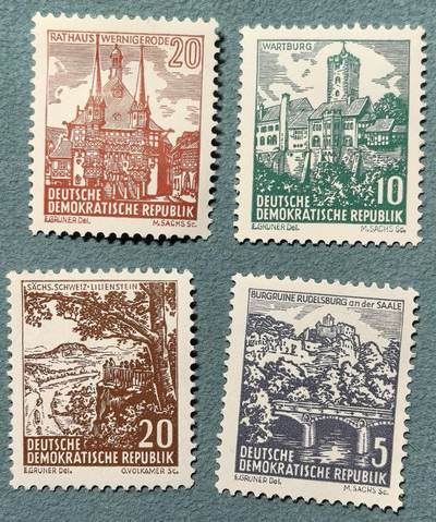 盛世勋华——号角文化勋章邮票专场拍卖第318期 东德邮政1961年发行 4全新票 历史古迹