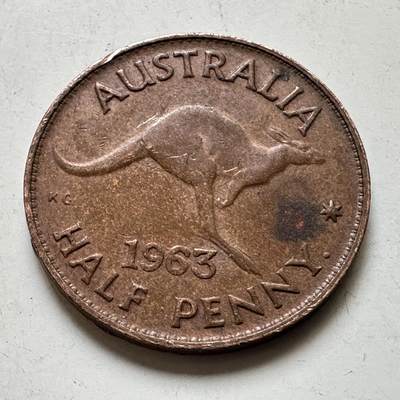 🌹外币初藏🌹🐯2026年第48场   每周二四六晚8️⃣点  大洋洲硬币专场 澳大利亚 1963年 半便士 