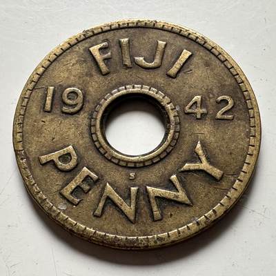 🌹外币初藏🌹🐯2026年第48场   每周二四六晚8️⃣点  大洋洲硬币专场 英属斐济 1942年 乔治六世 1便士黄铜币 a