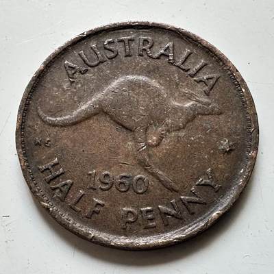 🌹外币初藏🌹🐯2026年第48场   每周二四六晚8️⃣点  大洋洲硬币专场 澳大利亚 1960年 半便士 