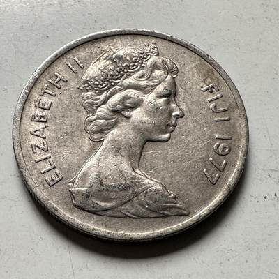 🌹外币初藏🌹🐯2026年第48场   每周二四六晚8️⃣点  大洋洲硬币专场 斐济1977年 5分