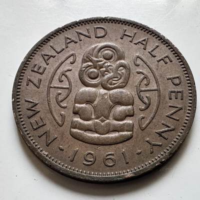 🌹外币初藏🌹🐯2026年第48场   每周二四六晚8️⃣点  大洋洲硬币专场 新西兰 1961年 半便士  