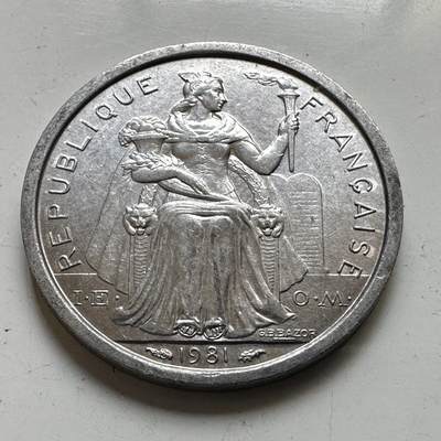 🌹外币初藏🌹🐯2026年第48场   每周二四六晚8️⃣点  大洋洲硬币专场 法属波利尼西亚 1981年 1法郎