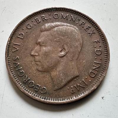 🌹外币初藏🌹🐯2026年第48场   每周二四六晚8️⃣点  大洋洲硬币专场 澳大利亚 1946年 乔治六世 半便士 