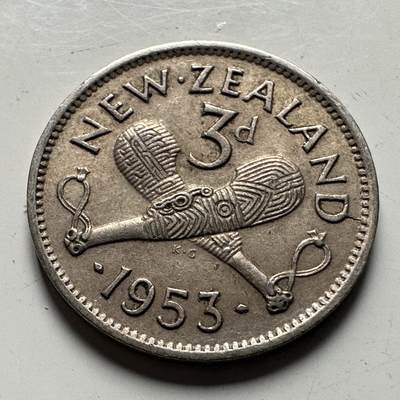 🌹外币初藏🌹🐯2026年第48场   每周二四六晚8️⃣点  大洋洲硬币专场 新西兰1953年 三便士 