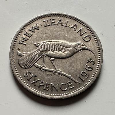 🌹外币初藏🌹🐯2026年第48场   每周二四六晚8️⃣点  大洋洲硬币专场 新西兰1963年 6便士 