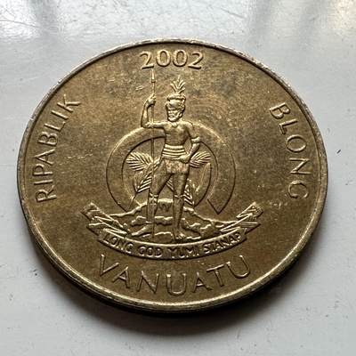 🌹外币初藏🌹🐯2026年第48场   每周二四六晚8️⃣点  大洋洲硬币专场 瓦努阿图 2002年 2瓦图