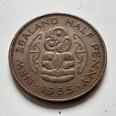 🌹外币初藏🌹🐯2026年第48场   每周二四六晚8️⃣点  大洋洲硬币专场 新西兰 1965年 半便士  a