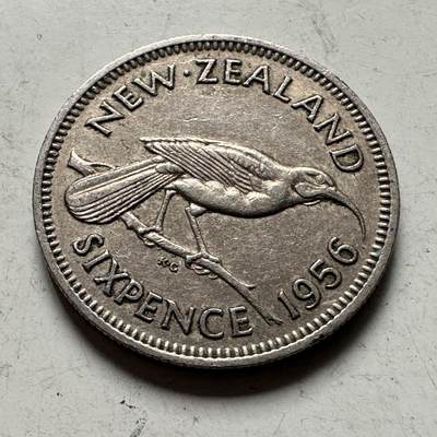 🌹外币初藏🌹🐯2026年第48场   每周二四六晚8️⃣点  大洋洲硬币专场 新西兰1956年 6便士 