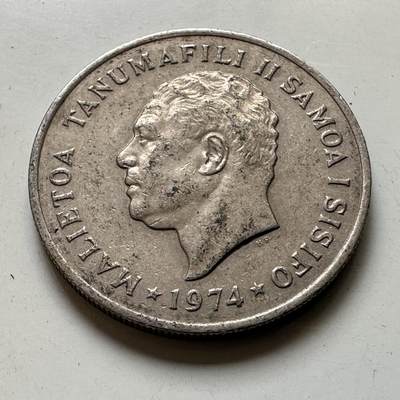 🌹外币初藏🌹🐯2026年第48场   每周二四六晚8️⃣点  大洋洲硬币专场 西萨摩亚 1974年  10分