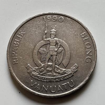 🌹外币初藏🌹🐯2026年第48场   每周二四六晚8️⃣点  大洋洲硬币专场 瓦努阿图 1990年 20瓦图 