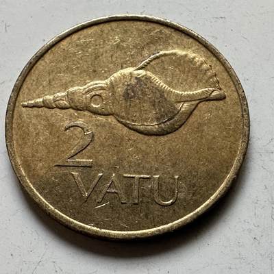 🌹外币初藏🌹🐯2026年第48场   每周二四六晚8️⃣点  大洋洲硬币专场 瓦努阿图 1995年 2瓦图