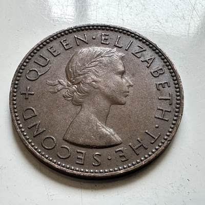 🌹外币初藏🌹🐯2026年第48场   每周二四六晚8️⃣点  大洋洲硬币专场 新西兰 1953年 半便士  a