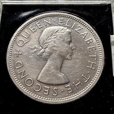 🌹外币初藏🌹🐯2026年第48场   每周二四六晚8️⃣点  大洋洲硬币专场 新西兰 1953年 伊丽莎白二世 登基 一克朗纪念币