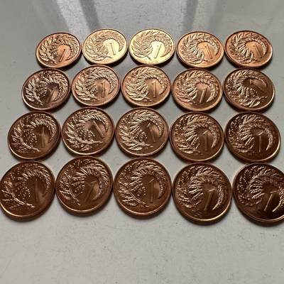 🌹外币初藏🌹🐯2026年第48场   每周二四六晚8️⃣点  大洋洲硬币专场 新西兰1981年一分 全新20枚