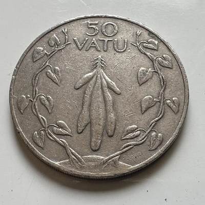 🌹外币初藏🌹🐯2026年第48场   每周二四六晚8️⃣点  大洋洲硬币专场 瓦努阿图 1983年 50瓦图 