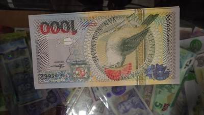 世界钱币～微拍第248期暨2026年第29期  少量老库存低价起拍 2000年苏里南1000元全新绝品无47尾号682