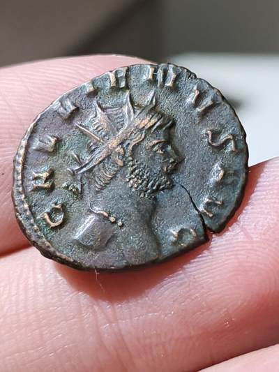 星盘世界钱币 5.2年度精品币大拍 一周年抽奖活动 加里恩努斯安东尼BI银币，公元260至268年铸于罗马厂，背山羊，币文IOVI CONS AVG，是Iovi Conservatori Augusti的缩写，即朱庇特是奥古斯都的保护者。