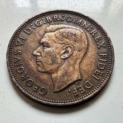 🌹外币初藏🌹🐯2026年第48场   每周二四六晚8️⃣点  大洋洲硬币专场 澳大利亚 1951年 乔治六世 半便士  b