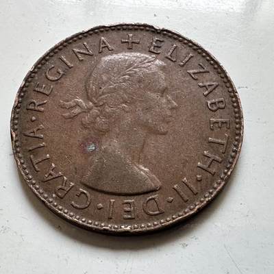 🌹外币初藏🌹🐯2026年第48场   每周二四六晚8️⃣点  大洋洲硬币专场 澳大利亚 1953年 伊丽莎白二世 半便士 b