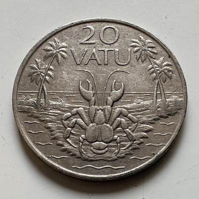 🌹外币初藏🌹🐯2026年第48场   每周二四六晚8️⃣点  大洋洲硬币专场 瓦努阿图 1995年 20瓦图 b