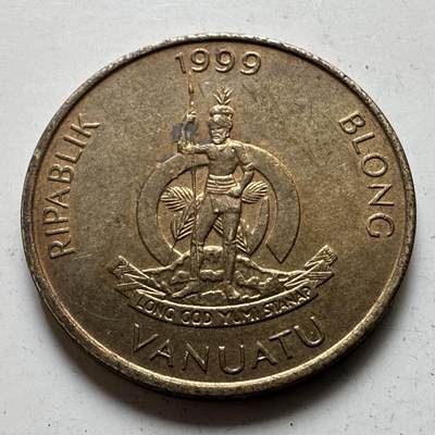 🌹外币初藏🌹🐯2026年第48场   每周二四六晚8️⃣点  大洋洲硬币专场 瓦努阿图 1999年 2瓦图