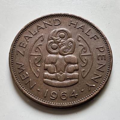 🌹外币初藏🌹🐯2026年第48场   每周二四六晚8️⃣点  大洋洲硬币专场 新西兰 1964年 半便士  