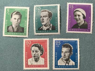 盛世勋华——号角文化勋章邮票专场拍卖第318期 东德邮政1961年发行 5全新票 反法西斯烈士