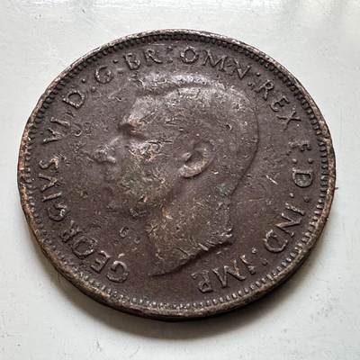 🌹外币初藏🌹🐯2026年第48场   每周二四六晚8️⃣点  大洋洲硬币专场 澳大利亚 1943年 乔治六世 半便士 a