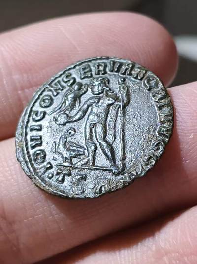 星盘世界钱币 5.2年度精品币大拍 一周年抽奖活动 李锡尼富利，公元312-313年发行于萨洛尼基厂。正面李锡尼桂冠像，背面为朱庇特，手持胜利女神与杖，脚下有鹰。