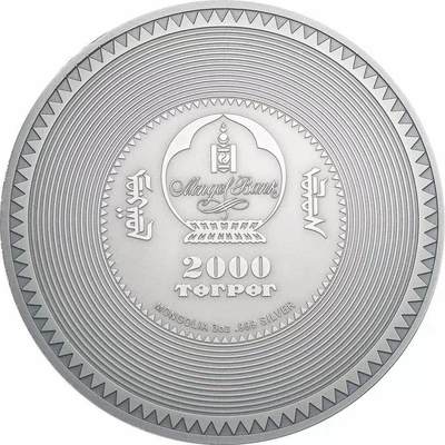 【币将精彩】世界钱币拍卖拍卖（2026-5-6） 蒙古2020年财富天母高浮雕仿古3盎司银币，直径65毫米，发行333枚，带证书包装。