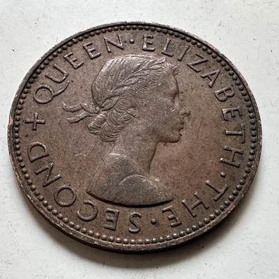 🌹外币初藏🌹🐯2026年第48场   每周二四六晚8️⃣点  大洋洲硬币专场 新西兰 1960年 半便士  