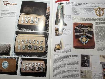 盛世勋华——号角文化勋章邮票专场拍卖第318期 德国出版 Militaria-Magazin杂志 2002年9/10月刊总第105期 58页