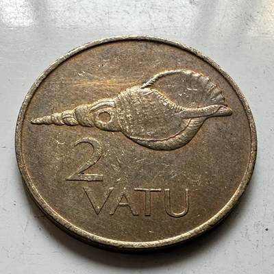 🌹外币初藏🌹🐯2026年第48场   每周二四六晚8️⃣点  大洋洲硬币专场 瓦努阿图 1999年 2瓦图