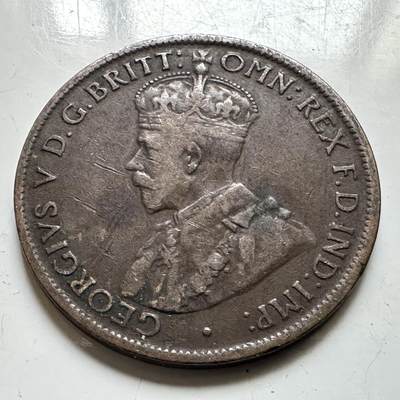 🌹外币初藏🌹🐯2026年第48场   每周二四六晚8️⃣点  大洋洲硬币专场 澳大利亚 1913年 乔治五世 半便士