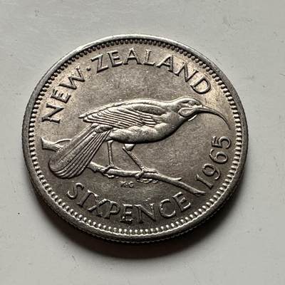 🌹外币初藏🌹🐯2026年第48场   每周二四六晚8️⃣点  大洋洲硬币专场 新西兰1965年 6便士 