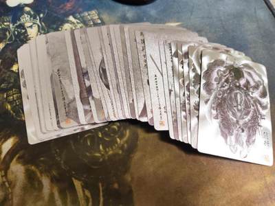 第114期阳大大卡牌拍卖第114期（持续收拍品，周五晚上九点截拍，进群福利早知道） 【套卡】昆仑万象 权迎东 三国英雄谱 银背签绘37张大全套（36张+垫卡）