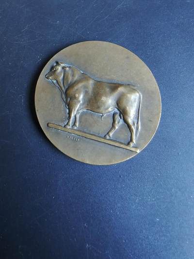 老王徽章第195期 - 法国畜牧业大铜章    直径46mm    重量40.5g