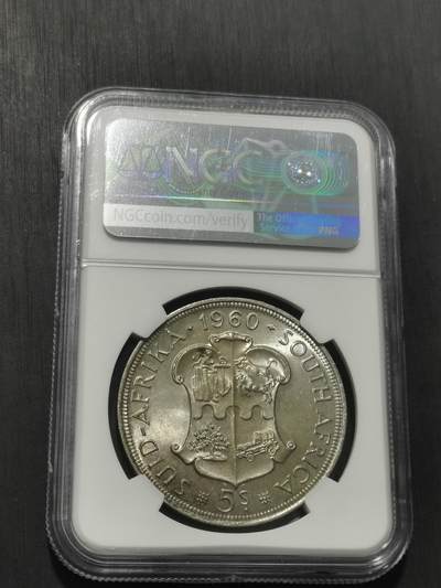 天下钱庄专场欢迎参拍 NGC MS63南非5先令银币