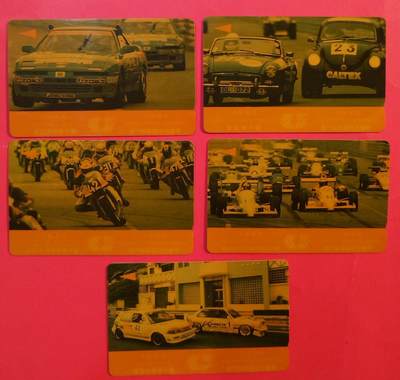 《鸿通俱乐部》拍卖第85期 2026年4月29日21:00延时节拍 - 澳门GPT旧卡《澳门赛车》5全  好品  未评级