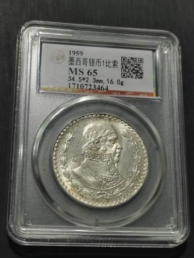 天下钱庄专场欢迎参拍 墨西哥一比索银币