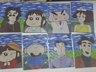 寸草不生 马年拍卖第四期 GOGOGO   【退坑】 蜡笔小新 手绘 8张