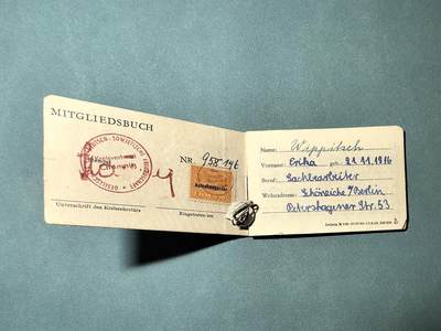 盛世勋华——号角文化勋章邮票专场拍卖第319期 东德德苏友好协会会员证章 带会员证书