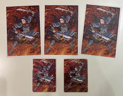 寸草不生 马年拍卖第四期 GOGOGO   小花瓣祖师爷特卡 扈三娘限编粗闪1（324/399）扈三娘限编冷烫光刻1（204/399）明信片3