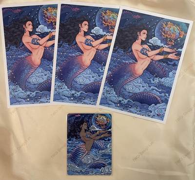 寸草不生 马年拍卖第四期 GOGOGO   小花瓣祖师爷特卡 女娲冷烫粗闪限编1（081/399），明信片3