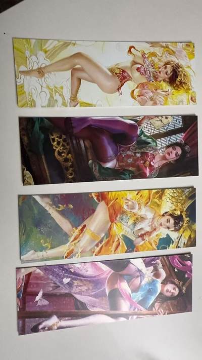 寸草不生 马年拍卖第四期 GOGOGO   炎卡文化  燎原  刷子老师 书签4张