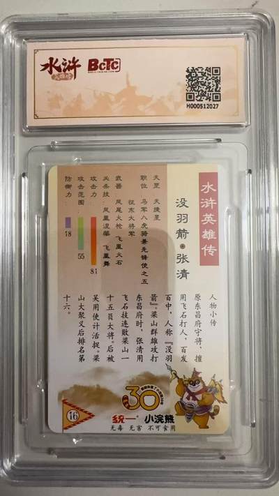 寸草不生 马年拍卖第四期 GOGOGO   小浣熊30周年 水浒 异画 张清