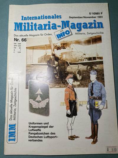 盛世勋华——号角文化勋章邮票专场拍卖第319期 德国出版 Militaria-Magazin杂志 1991年10/11月刊总第66期 58页