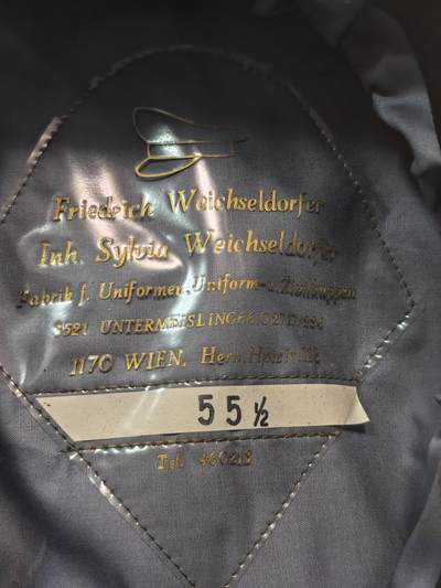 盛世勋华——号角文化勋章邮票专场拍卖第319期 奥地利海关警察大檐帽 定制带厂标  金属丝国徽 头围55.5厘米