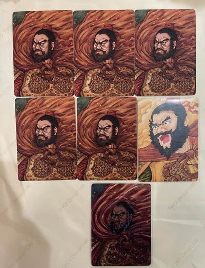 寸草不生 马年拍卖第四期 GOGOGO   小花瓣祖师爷特卡 当阳桥张飞限编粗闪1（163/399），普卡张飞5，张飞手绘复刻1